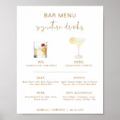 INDIE Boheemse Cocktail Signature Drank Bar Menu Poster (Voorkant)