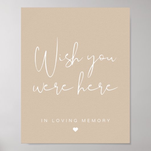 INDIE Boheemse 'We wensen dat je hier was' bord Poster (Voorkant)