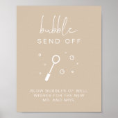 INDIE Bohemian Beige Bubble stuurt uitwijkbord Poster (Voorkant)