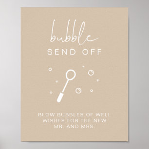 INDIE Bohemian Beige Bubble stuurt uitwijkbord Poster