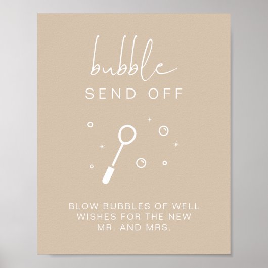 INDIE Bohemian Beige Bubble stuurt uitwijkbord Poster (Voorkant)