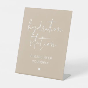 INDIE Bohemian Beige Cream Hydration Station Pede Reclamebord Met Voetstuk