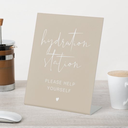 INDIE Bohemian Beige Cream Hydration Station Reclamebord Met Voetstuk (Insitu)