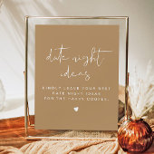 INDIE Bohemian Beige Date Night Card Sjabloon Post Poster