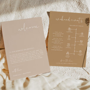 INDIE Bohemian Beige Welkomsttijdlijn Kaart