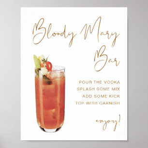 INDIE Bohemian Bloody Mary Bar Bord Poster