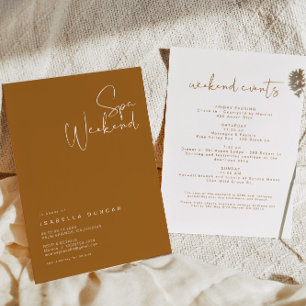 INDIE Bohemian Burnt Oranje Bachelorette Kaart