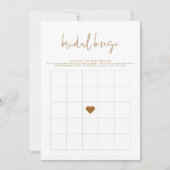 INDIE Bohemian Burnt Oranje Shower Bingo Game Kaart (Voorkant)