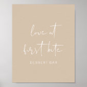 INDIE Bohemian Earth Toned Beige Dessert Bar Poster (Voorkant)