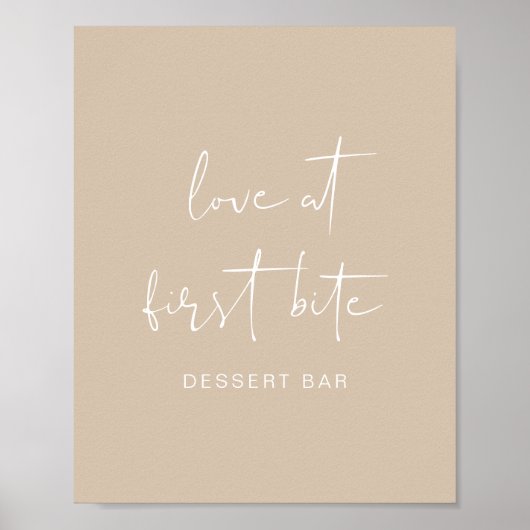 INDIE Bohemian Earth Toned Beige Dessert Bar Poster (Voorkant)