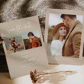 INDIE Bohemian Photo Save the Date Invitation Kaart