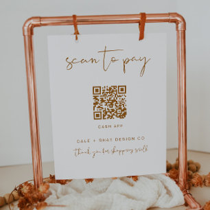 INDIE Bohemian Small Business Payment Sign Poster