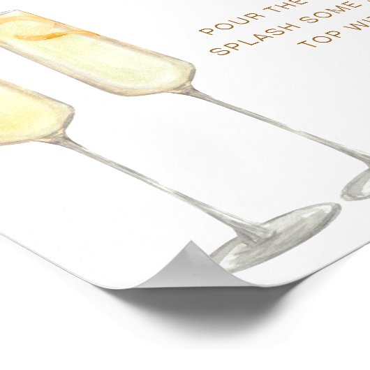 INDIE Bohemian Terracotta Bridal Mimosa Bar Sign Poster (Hoek)