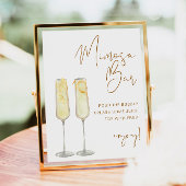 INDIE Bohemian Terracotta Bridal Mimosa Bar Sign Poster