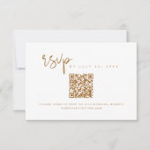 INDIE Bohemian Terracotta QR Code RSVP Card Kaart (Voorkant)