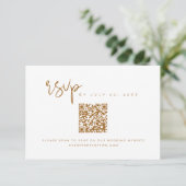 INDIE Bohemian Terracotta QR Code RSVP Card Kaart (Staand voorkant)