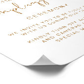 INDIE Bohemian Unplugged Ceremony Wedding Sign Poster (Hoek)