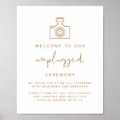 INDIE Bohemian Unplugged Ceremony Wedding Sign Poster (Voorkant)