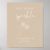 INDIE Bohemian Wedding Sparkler stuurt Poster uit (Voorkant)