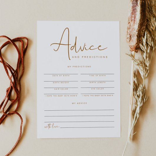 INDIE Boho Baby shower Advies & Voorspellingen Kaa Kaart