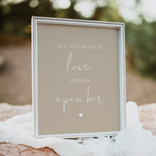 INDIE Boho Beige Alles wat je nodig hebt is liefde Poster