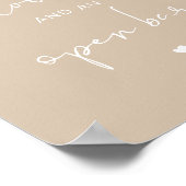 INDIE Boho Beige Alles wat je nodig hebt is liefde Poster (Hoek)