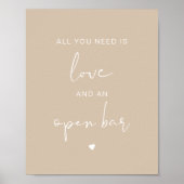 INDIE Boho Beige Alles wat je nodig hebt is liefde Poster (Voorkant)
