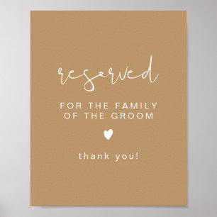 INDIE Boho Beige Gereserveerd voor de Groom-famili Poster