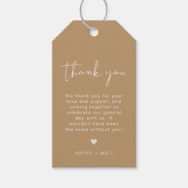 INDIE Boho Beige Modern Favor Tags Cadeaulabel