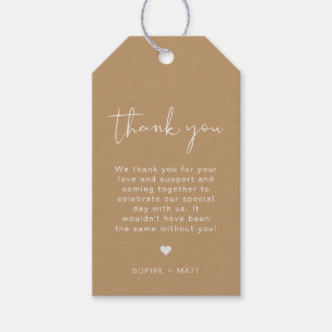 INDIE Boho Beige Modern Favor Tags Cadeaulabel