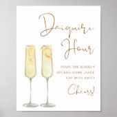 INDIE Boho Burnt Oranje Bridal Daiquiri Hour Poster (Voorkant)