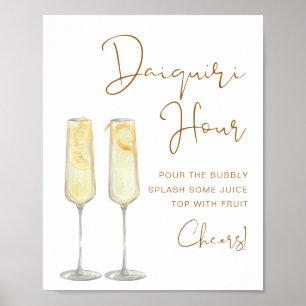 INDIE Boho Burnt Oranje Bridal Daiquiri Hour Poster