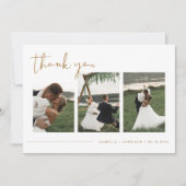 INDIE Boho Burnt Oranje Foto Weddenschap Bedankt Kaart (Voorkant)