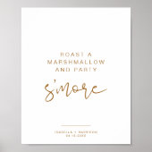 INDIE Boho Burnt Oranje S'mores Bar Sign Poster (Voorkant)