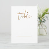 INDIE Boho Burnt Oranje Weddenschap Blank Table Nu Kaart (Staand voorkant)