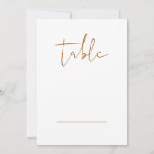 INDIE Boho Burnt Oranje Weddenschap Blank Table Nu Kaart (Achterkant)