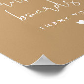 INDIE Boho Cornhole Guestbook Wedding Sign Poster (Hoek)