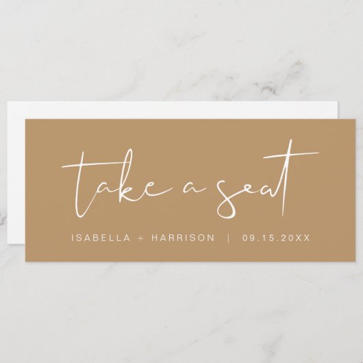 INDIE Boho Earth Tone Neem een Kaart van de Zitten (Voorkant / Achterkant)