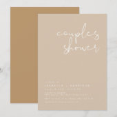 INDIE Boho Earth Toned beige Couples Shower Invit Kaart (Voorkant / Achterkant)