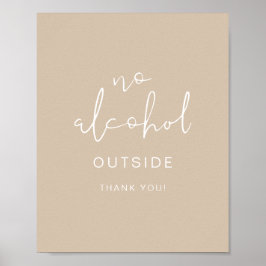 INDIE Boho Earth Toned beige No Alcohol Outside Poster