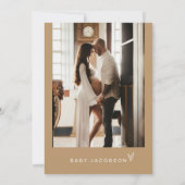 INDIE Boho Earth Toned Beige Oh Baby Baby shower Kaart (Achterkant)