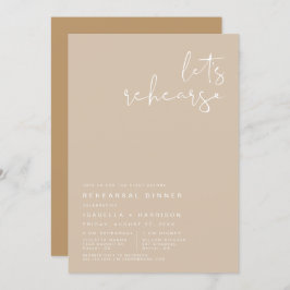 INDIE Boho Earth Toned beige repesal Dinner Kaart