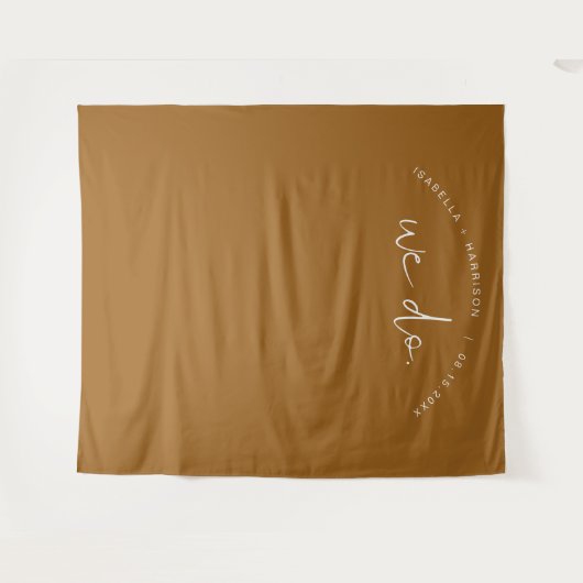 INDIE Boho Earth Toon bruiloft achtergrond wandtap Wandkleed (Voorkant (horizontaal))