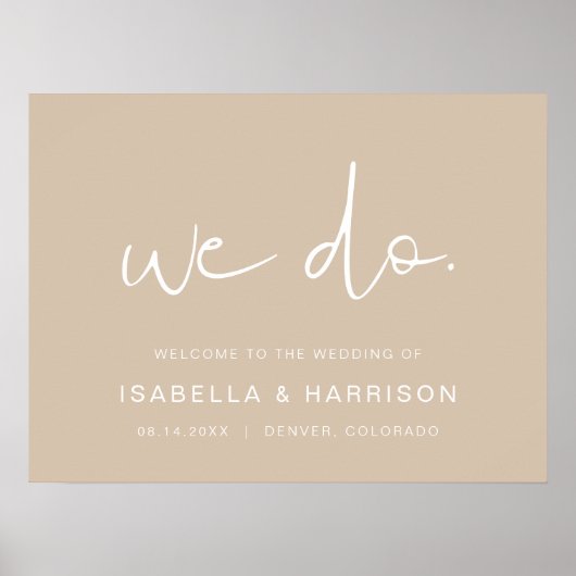 INDIE Boho Minimalist Beige We zijn blij met Poste Poster (Voorkant)