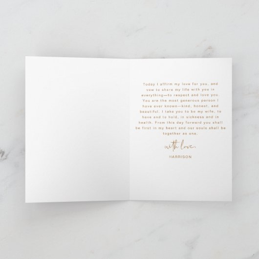 INDIE Boho minimalist Zijn trouwstemkaart Kaart (Binnen)