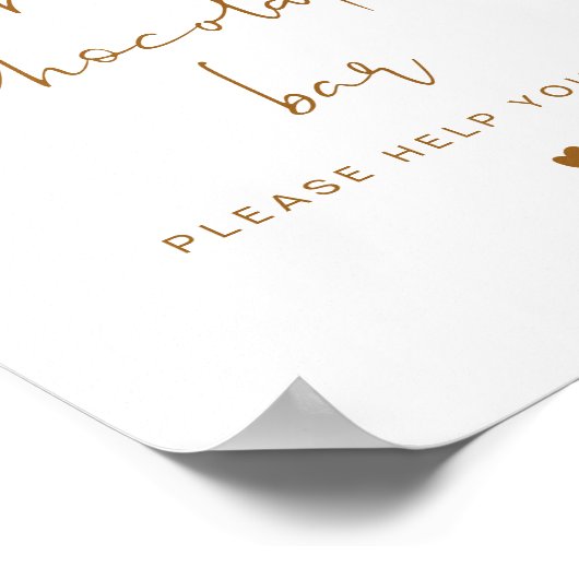 INDIE Boho Terracotta Hot Chocolate Bar Sign Poster (Hoek)