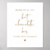INDIE Boho Terracotta Hot Chocolate Bar Sign Poster (Voorkant)