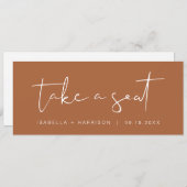 INDIE Boho Terracotta Neem een Kaart van de Zitpla (Voorkant / Achterkant)