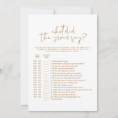 INDIE Boho Wat zei de Groom over het spel? Kaart (Voorkant)