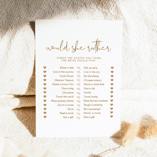 INDIE Boho zou ze liever een Bridal-spel hebben Kaart